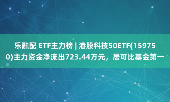 乐融配 ETF主力榜 | 港股科技50ETF(159750)主力资金净流出723.44万元，居可比基金第一