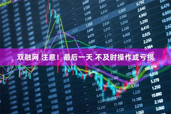 双融网 注意！最后一天 不及时操作或亏损