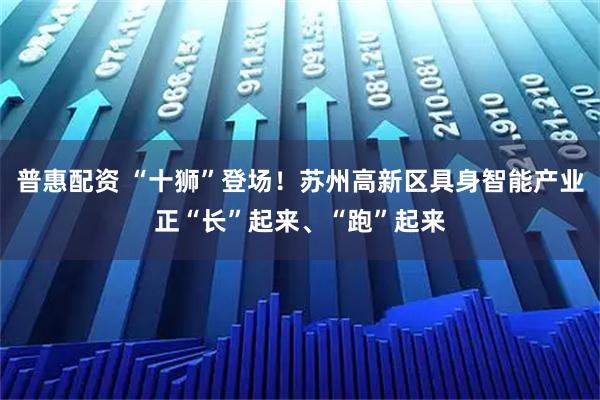 普惠配资 “十狮”登场！苏州高新区具身智能产业正“长”起来、“跑”起来
